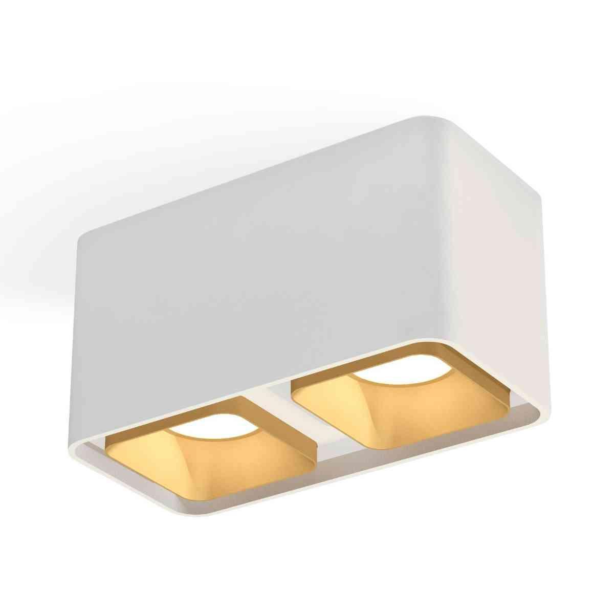 фото комплект накладного светильника ambrella light techno spot xs7850004 swh/sgd белый песок/золото песок (c7850, n7704) | 220svet.ru