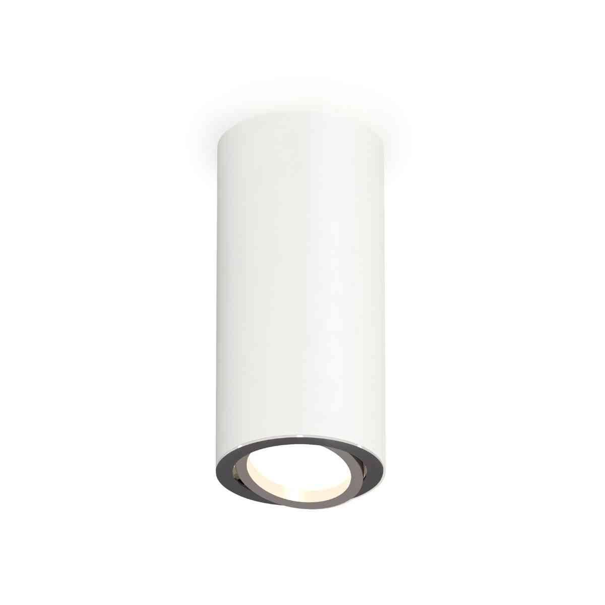 фото комплект накладного светильника ambrella light xs7442003 swh/psl белый песок/серебро полированное (c7442, n7003) | 220svet.ru