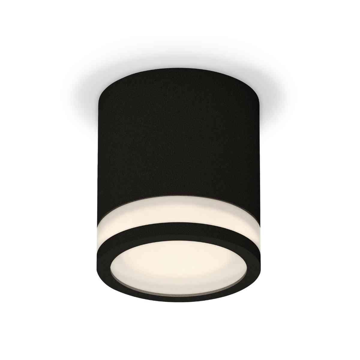 фото комплект накладного светильника ambrella light techno spot xs7402031 sbk/fr черный песок/белый матовый (c7402, n7121) | 220svet.ru