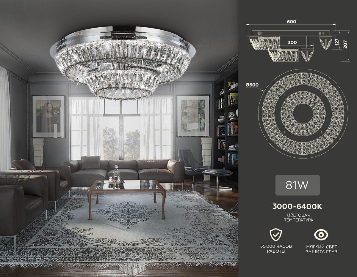 фото потолочный светодиодный светильник ambrella light traditional tr5029 | 220svet.ru
