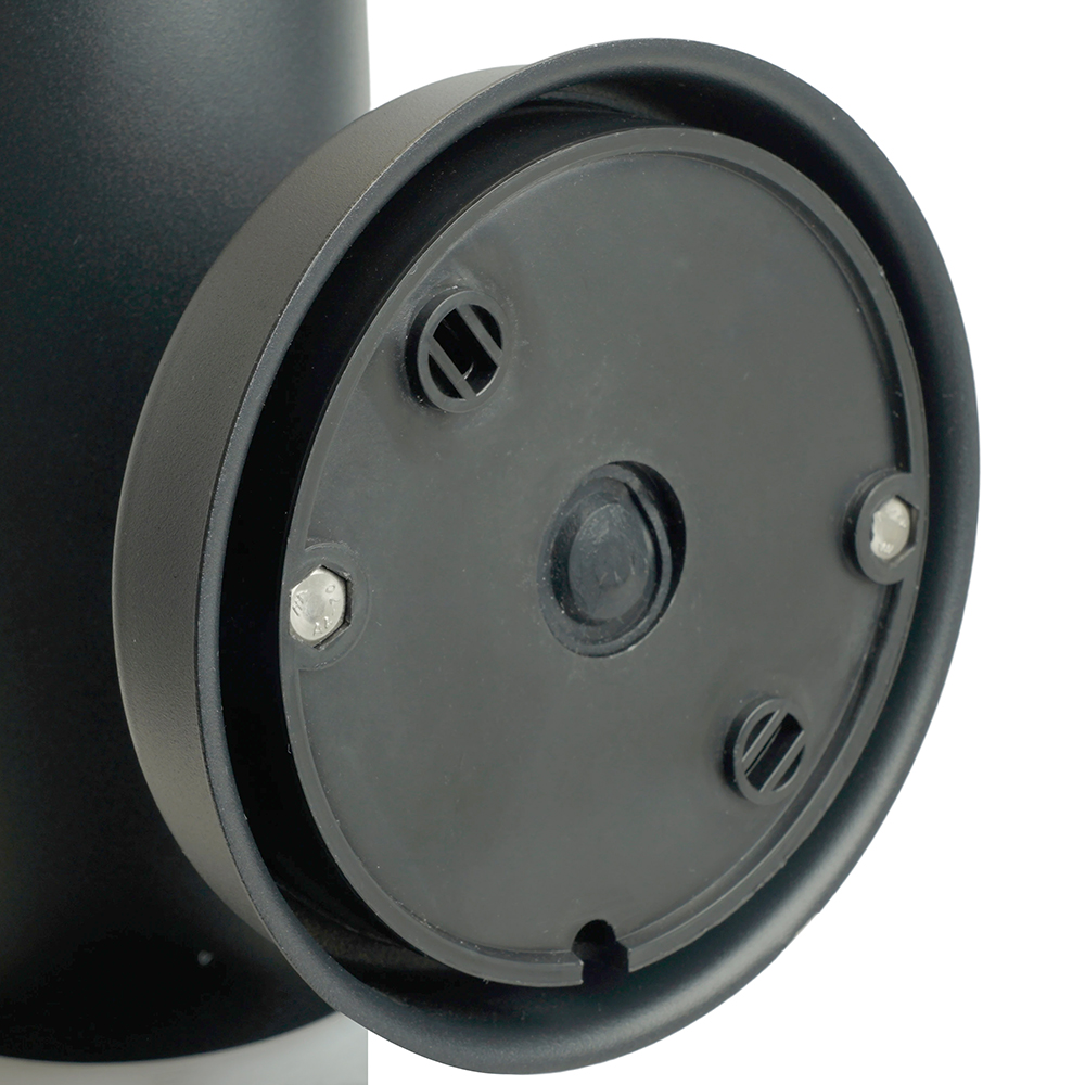 фото светильник садово-парковый feron dh046-b, техно на стену, 18w e27 230v, черный 51526 | 220svet.ru