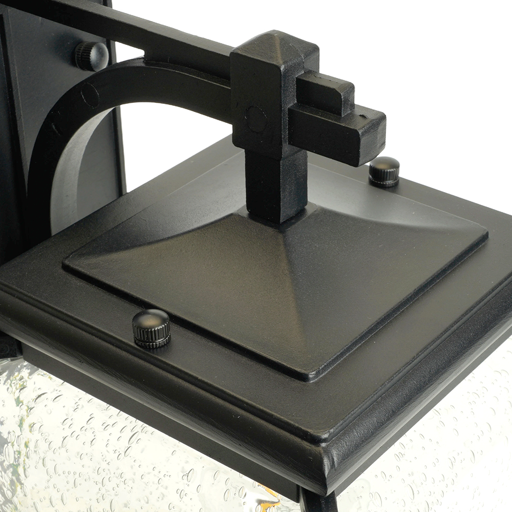 фото светильник садово-парковый feron pl741 на стену вниз  60w e27 230v, черный 51274 | 220svet.ru