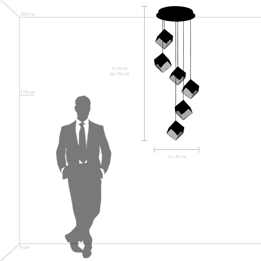фото подвесной светильник lightstar qubica 805569 | 220svet.ru