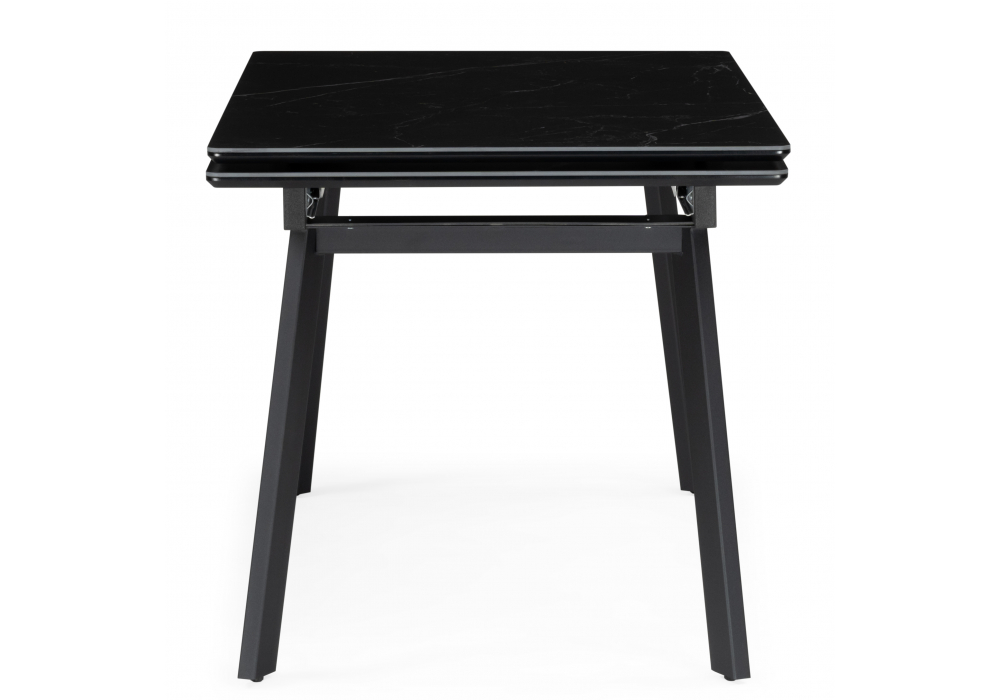 фото керамический стол раскладной woodville норман 140(200)х80 черный мрамор черный 612902 | 220svet.ru