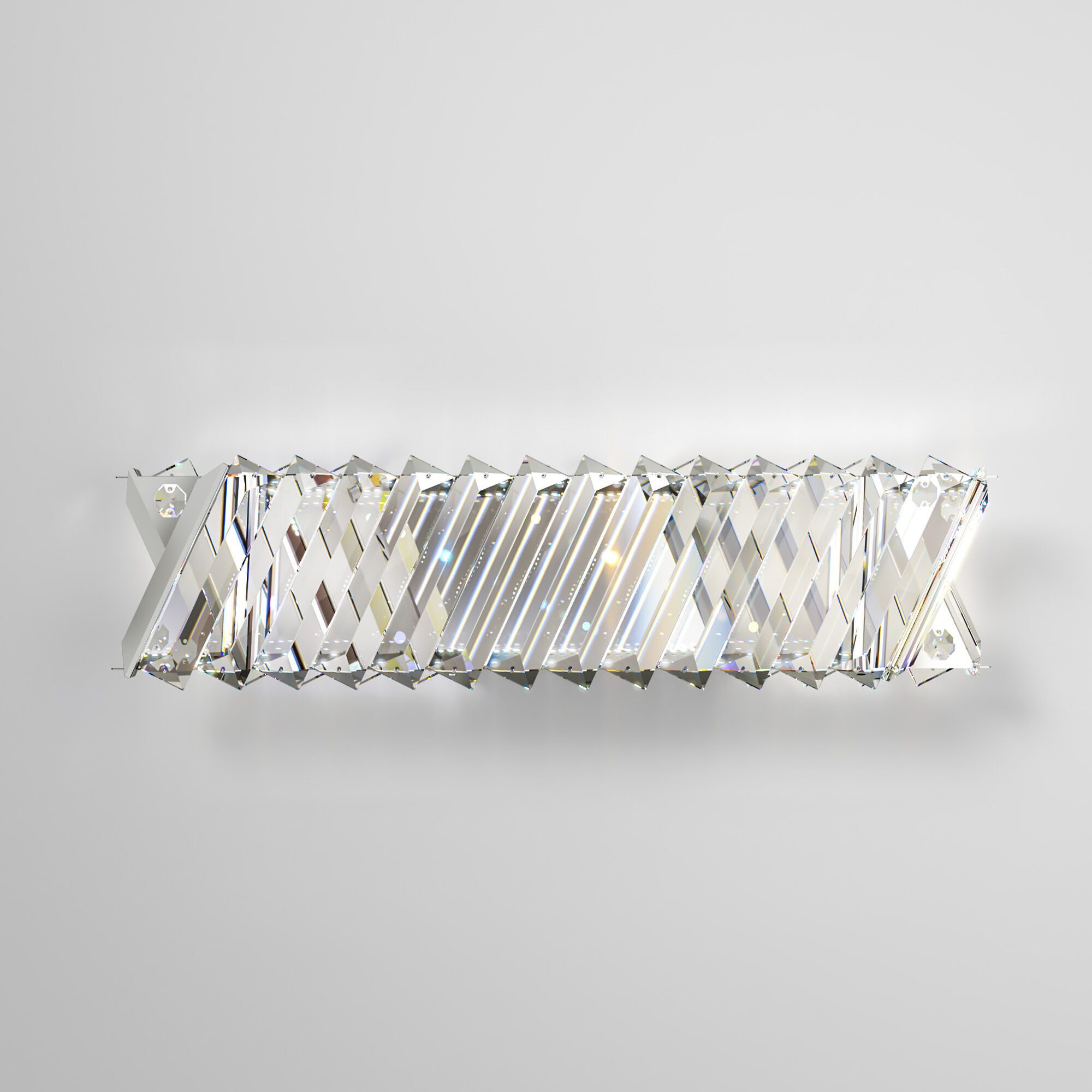 фото настенный светильник с хрусталем strotskis eurosvet solis 101005 led никель  | 220svet.ru