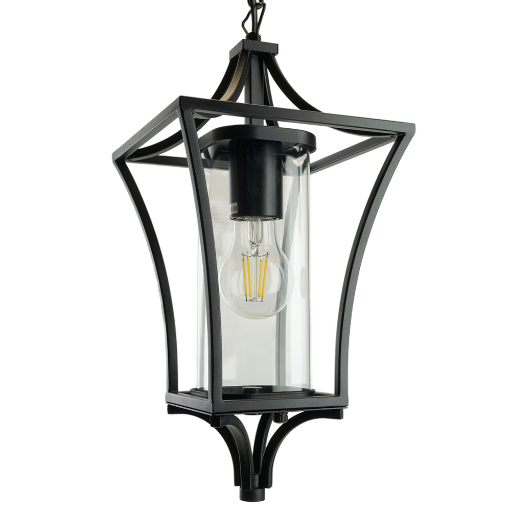 фото светильник садово-парковый feron pl735 на цепочке 60w e27 230v, черный 51271 | 220svet.ru