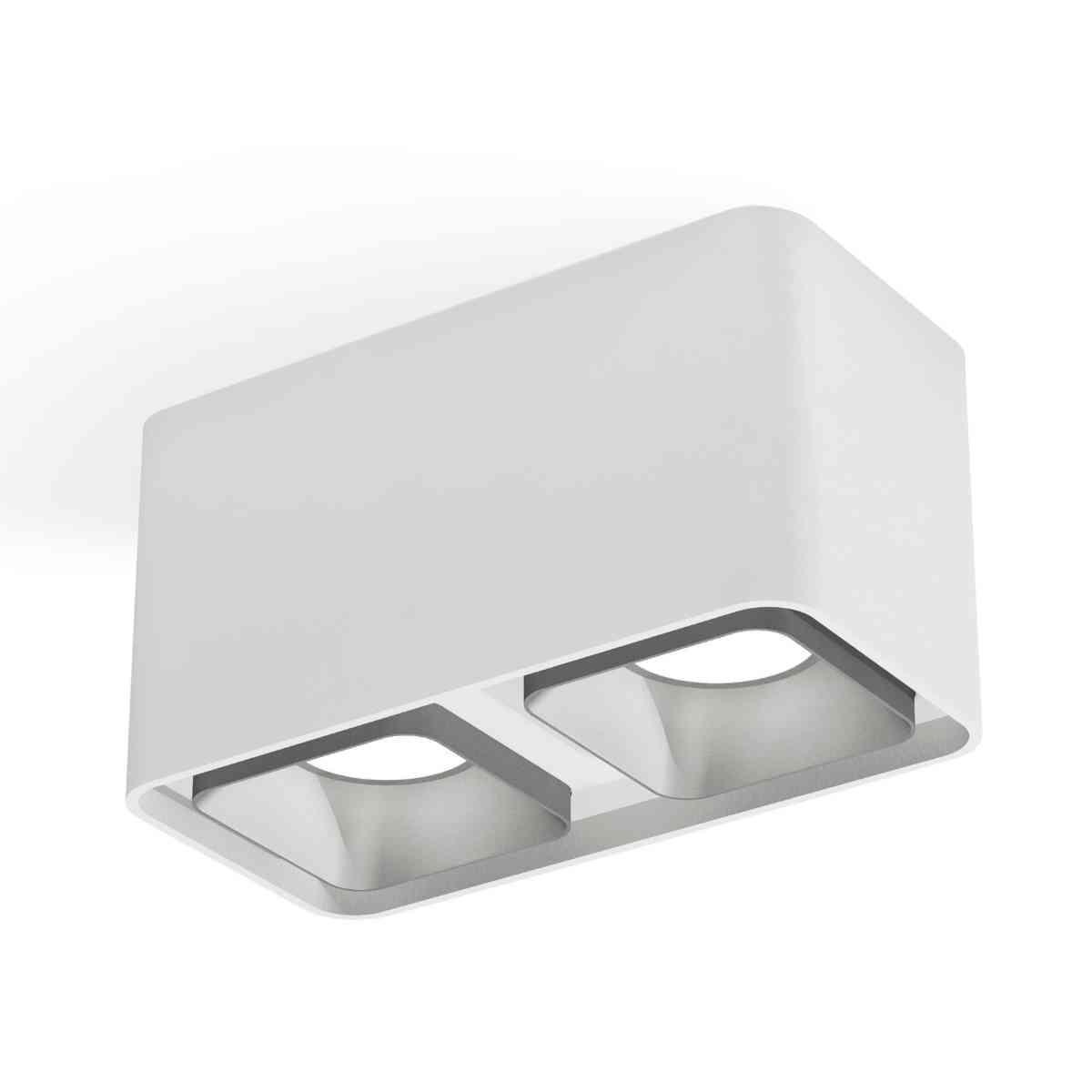 фото комплект накладного светильника ambrella light xs7850003 swh/ssl белый песок/серебро песок (c7850, n7703) | 220svet.ru