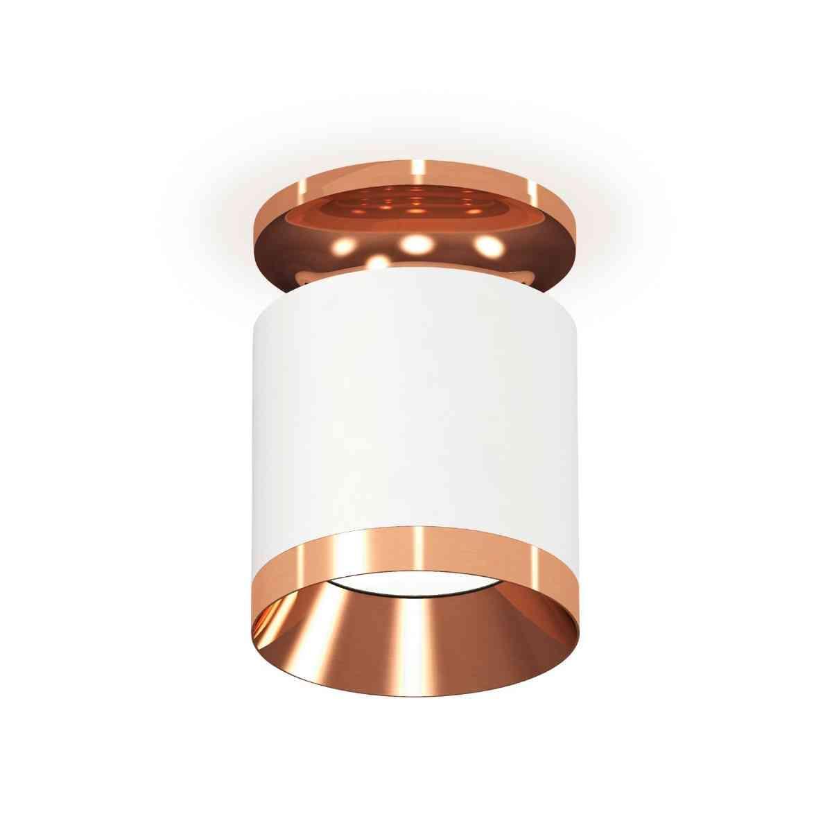фото комплект накладного светильника ambrella light techno spot xs7401141 swh/ppg белый песок/золото розовое полированное (n7930, c7401, n7035) | 220svet.ru