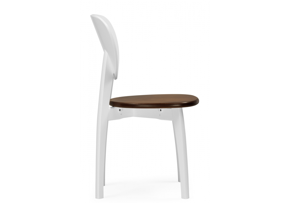 фото стул деревянный woodville окава белый / миланский орех 619690 | 220svet.ru