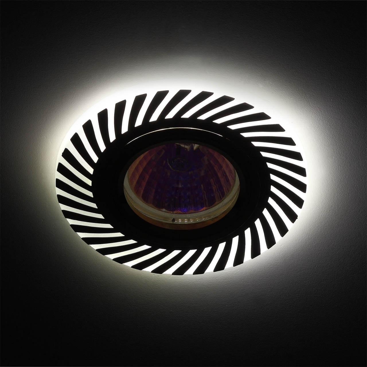 фото точечный светильник эра с подсветкой dk ld39 wh/gd б0037377 | 220svet.ru