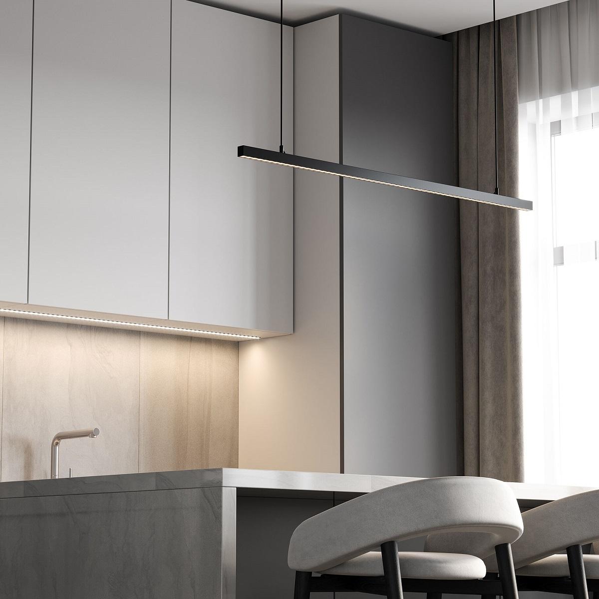 фото подвесной трековый магнитный светодиодный светильник elektrostandard slim magnetic vilo 85108/01 48w 4000k черный a064806 | 220svet.ru