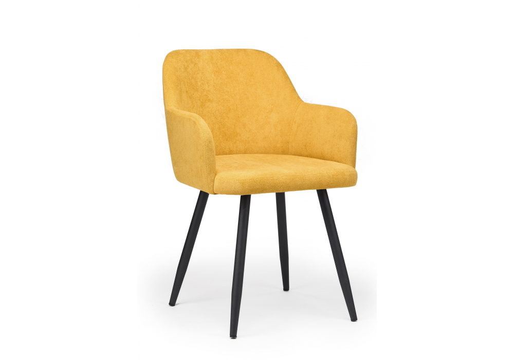 фото стул на металлокаркасе поворотный woodville инфини 360 горчичный /черный 631758 | 220svet.ru