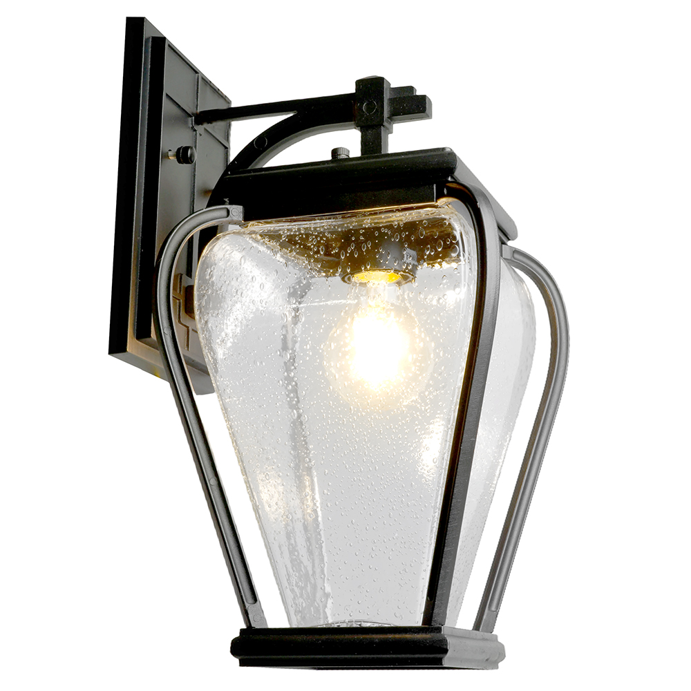 фото светильник садово-парковый feron pl741 на стену вниз  60w e27 230v, черный 51274 | 220svet.ru