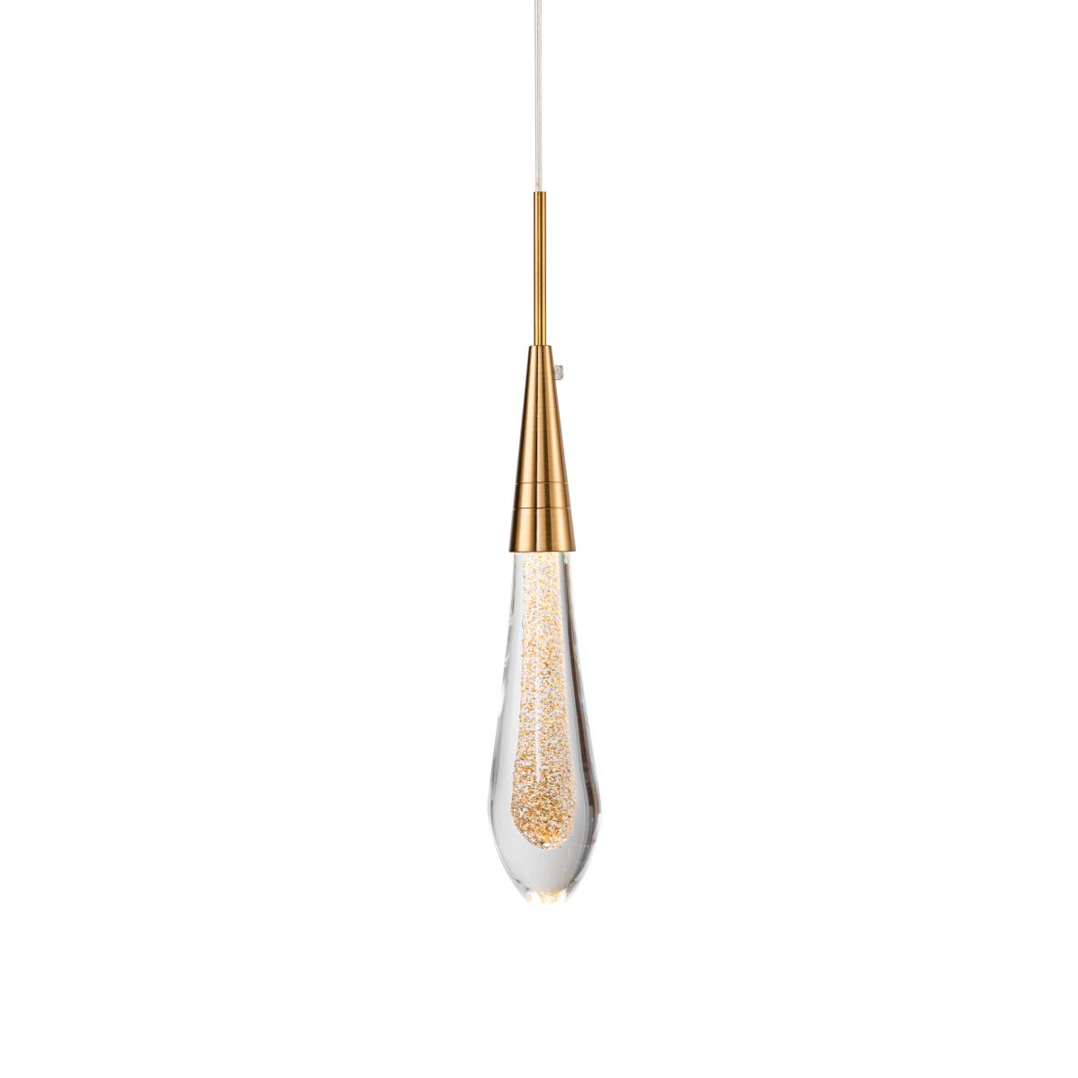 фото подвесной светодиодный светильник delight collection dz1018p-1 brass | 220svet.ru