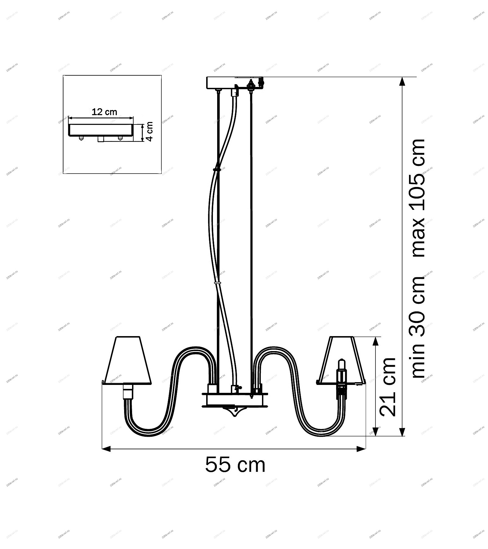 фото подвесная люстра lightstar bianco 760086 | 220svet.ru