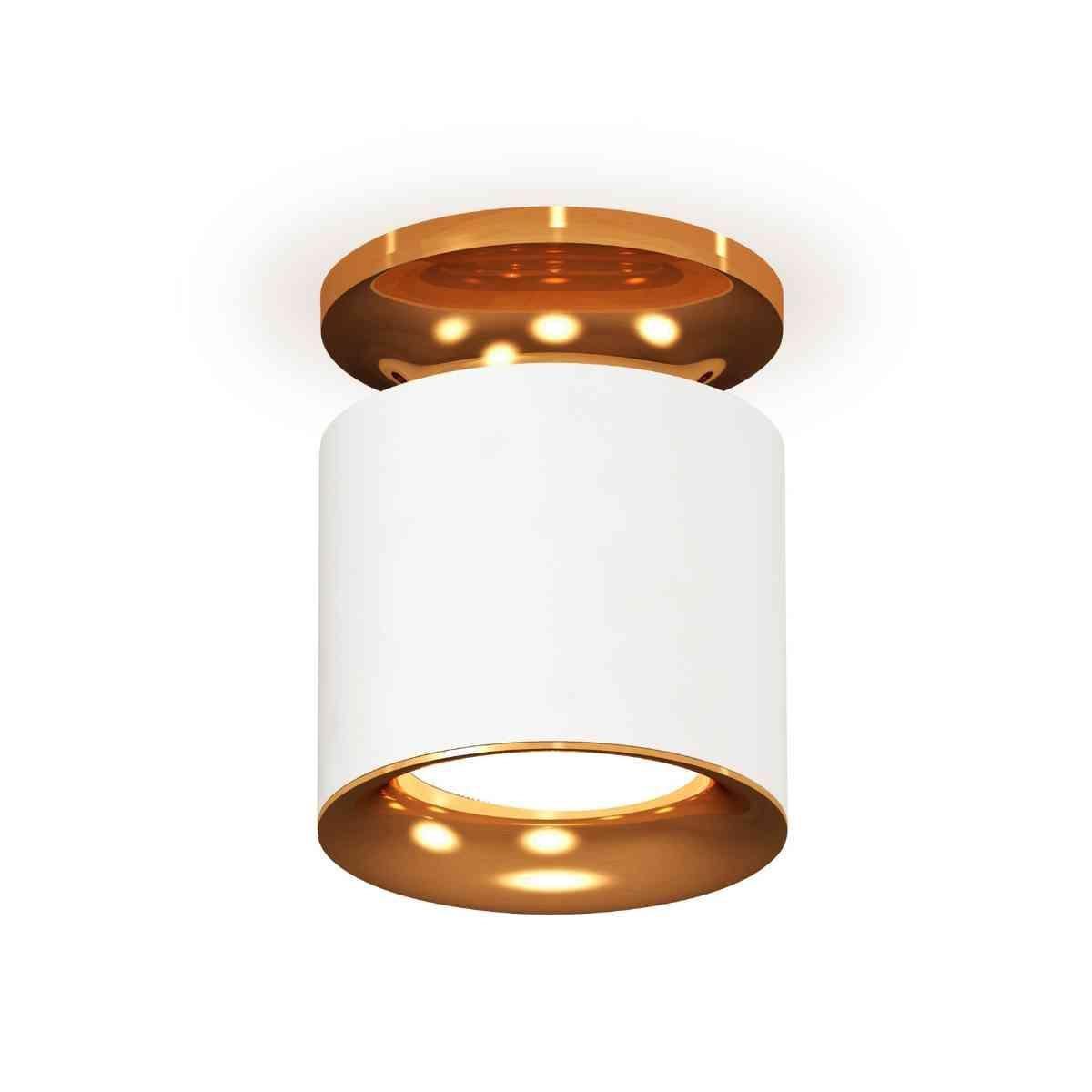 фото комплект накладного светильника ambrella light techno spot xs7401122 swh/pyg белый песок/золото желтое полированное (n7929, c7401, n7014) | 220svet.ru
