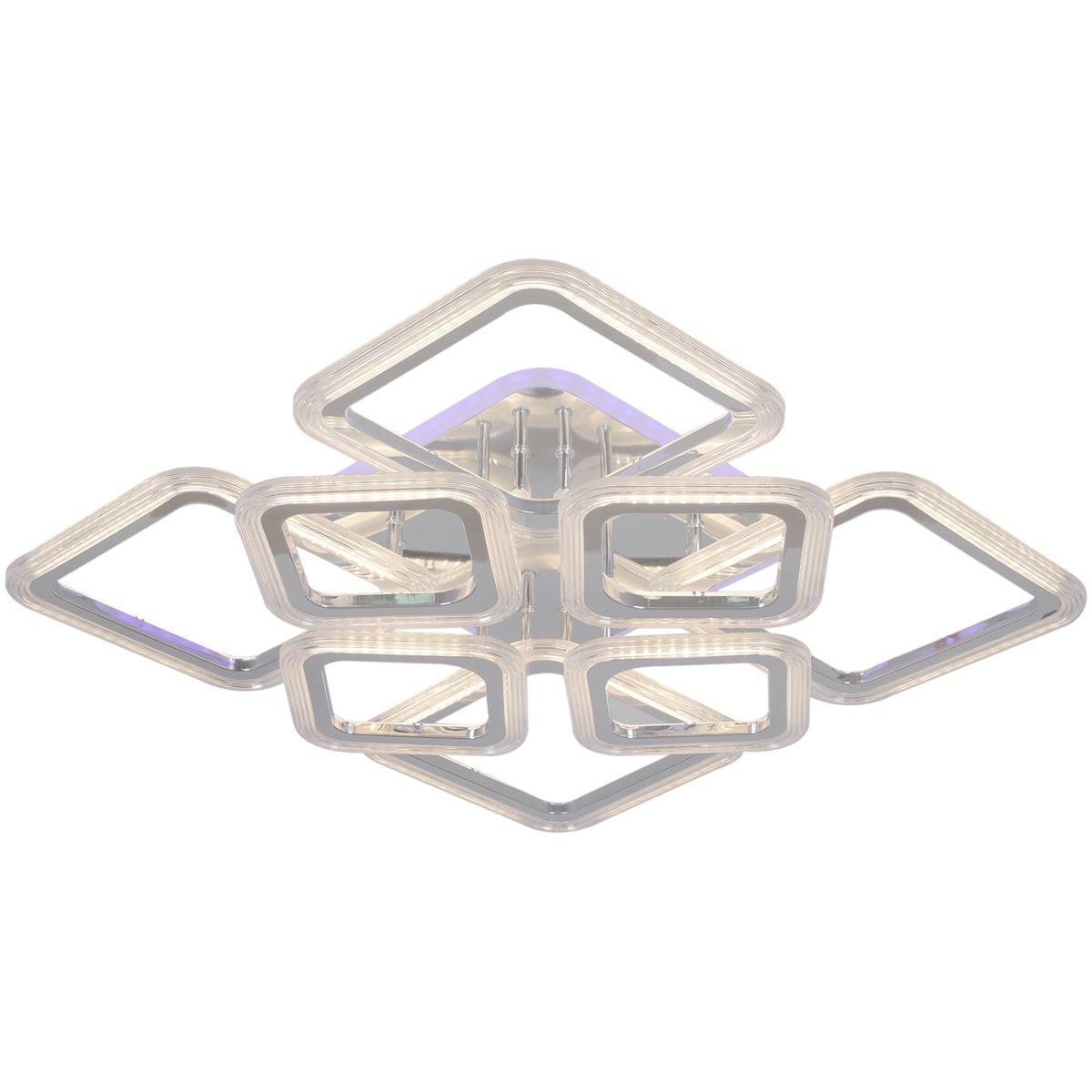 фото потолочная светодиодная люстра reluce 09826-3.3-4+4c cr (rgb) | 220svet.ru