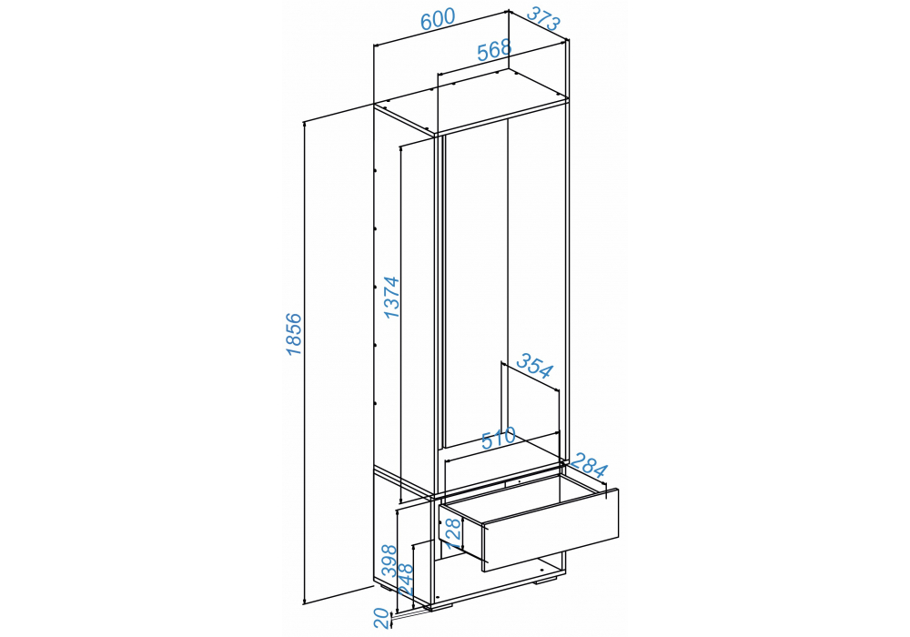 фото прихожая woodville роут кашемир / дуб вотан 615369 | 220svet.ru