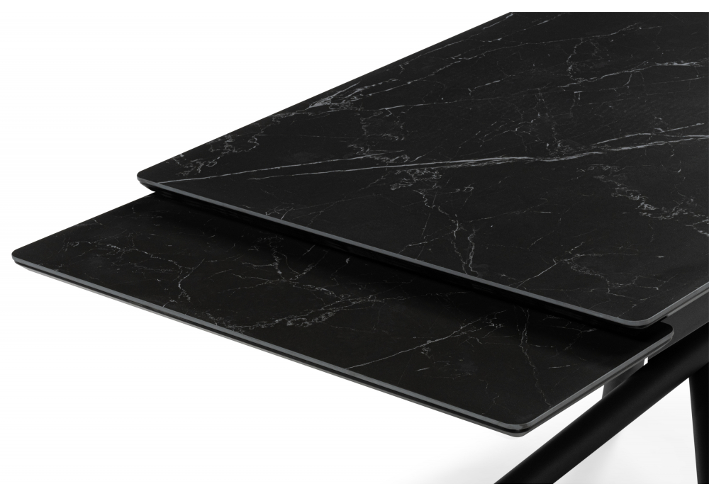 фото керамический стол 140(200)х80 раскладной woodville мэриан shakespeare black / черный 625723 | 220svet.ru