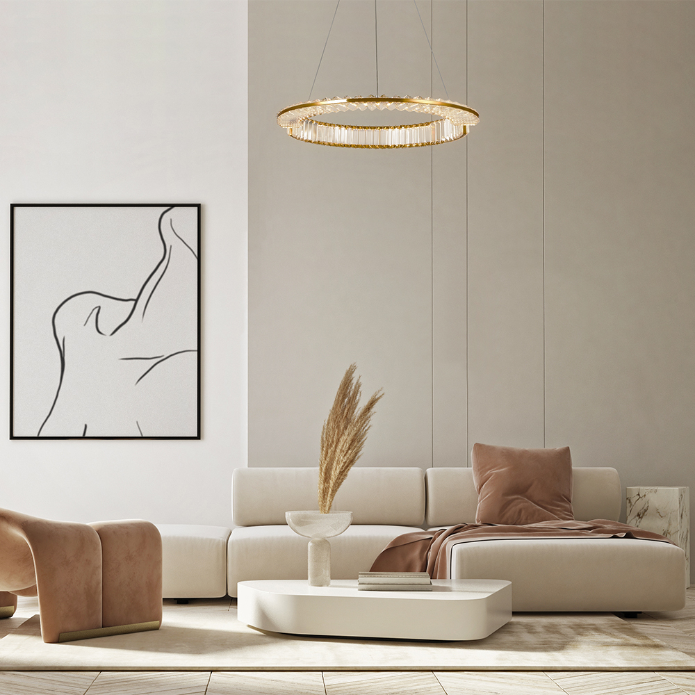 фото подвесная светодиодная люстра maytoni krone p097pl-l36bs3k1 | 220svet.ru
