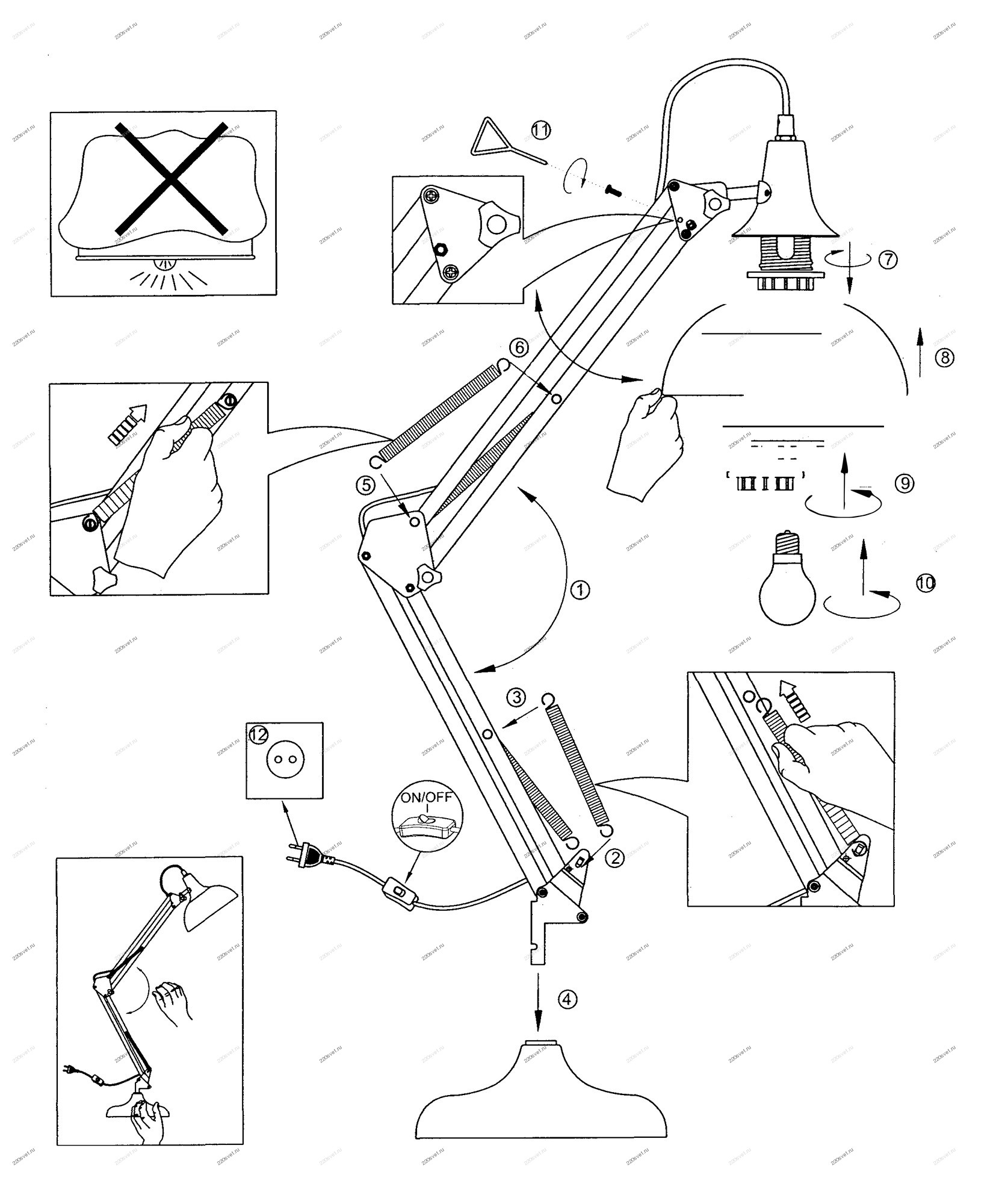 фото настольная лампа eglo borgillio 94702 | 220svet.ru