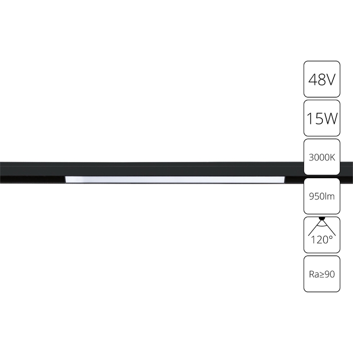 фото трековый магнитный светодиодный светильник arte lamp linea a4643pl-1bk | 220svet.ru