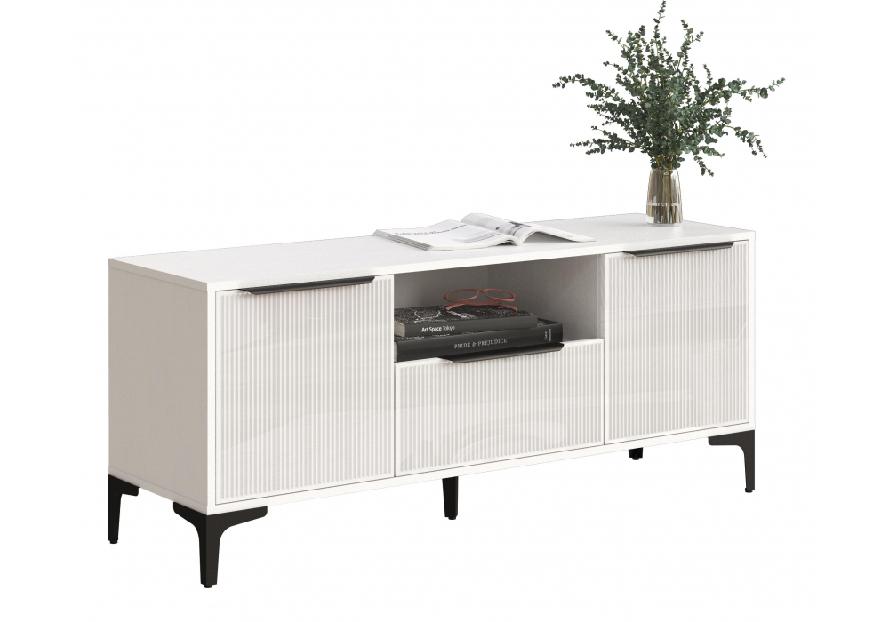 фото готовая гостиная комплектация 5 woodville иадама белый глянец 620690 | 220svet.ru