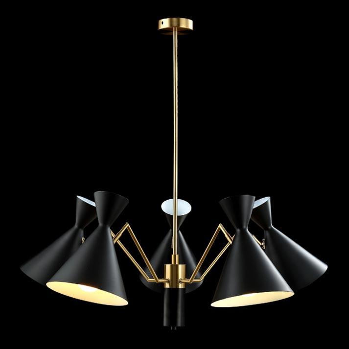 фото подвесная люстра crystal lux joven sp5 gold/black | 220svet.ru
