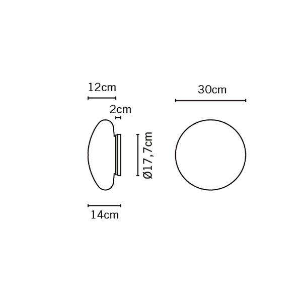 фото настенный/потолочный светильник lumi white d30 | 220svet.ru