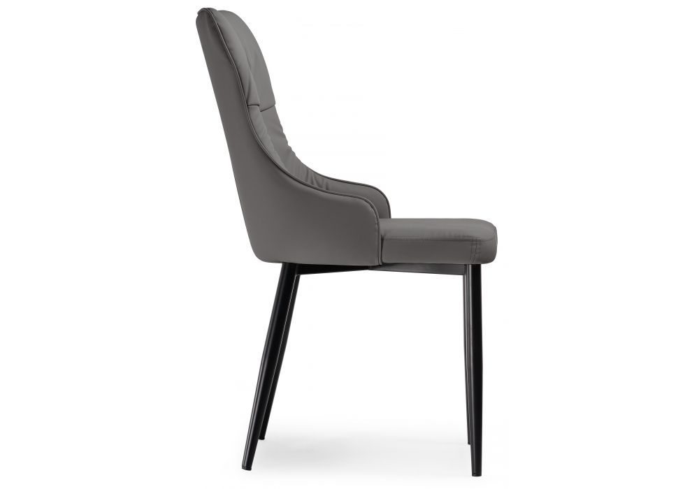 фото стул на металлокаркасе woodville neli gray / black 15215 | 220svet.ru