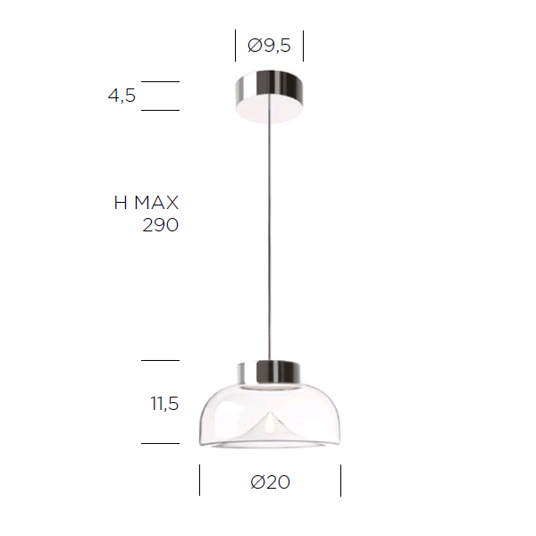 фото подвесной светильник aella mini 20 s antique glass | 220svet.ru