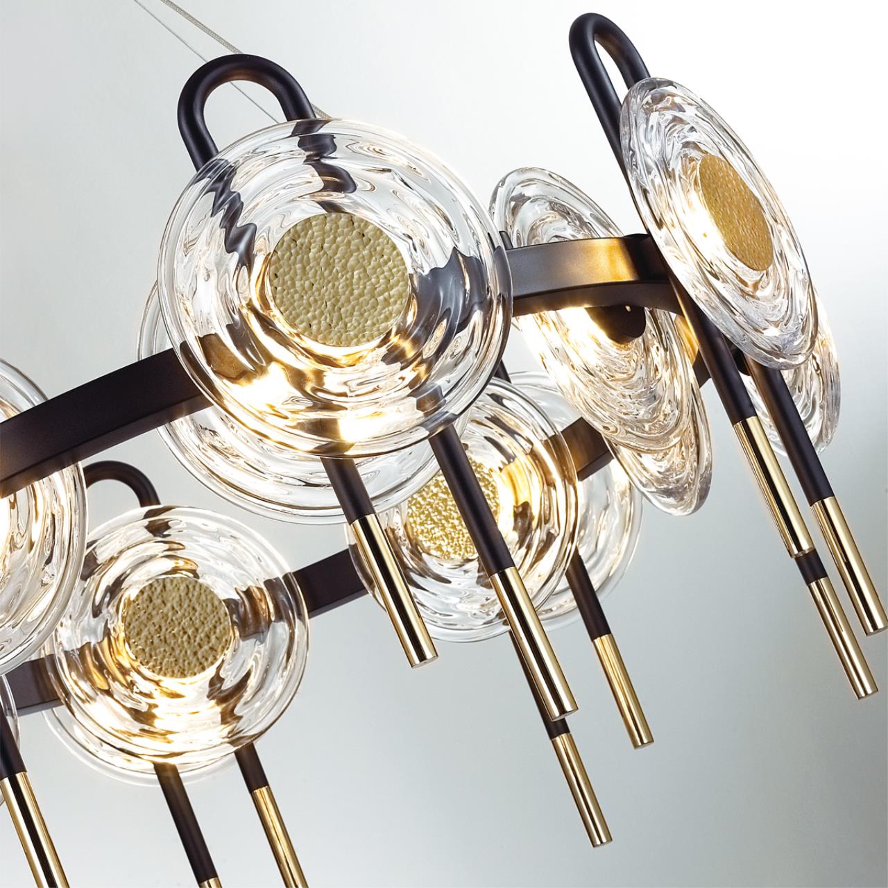 фото подвесная светодиодная люстра odeon light magnet.5407/92l черный | 220svet.ru