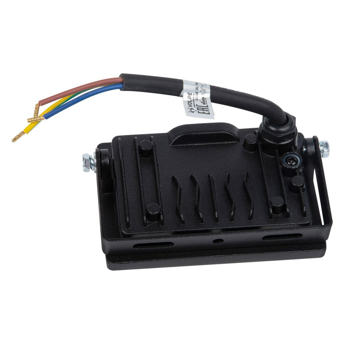 фото прожектор светодиодный volpe 20w/3000k ip65 220-240v black ul-00011633 | 220svet.ru