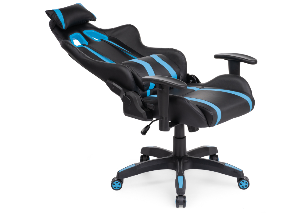 фото компьютерное кресло woodville blok light blue / black 15137 | 220svet.ru