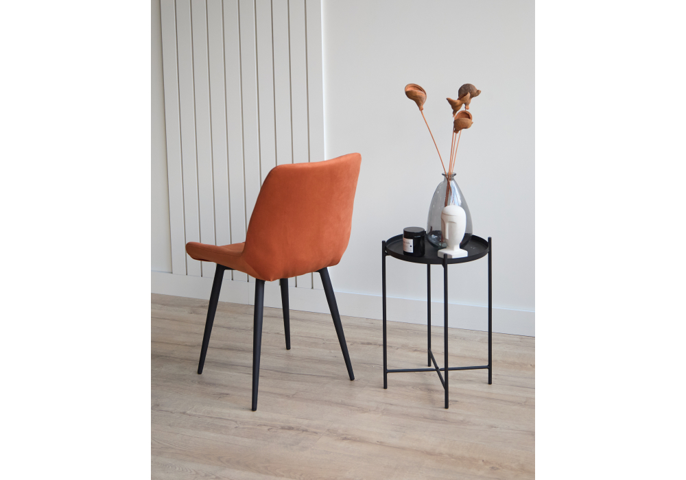 фото стул на металлокаркасе woodville челси к терракотовый (zd 432) / черный 632521 | 220svet.ru