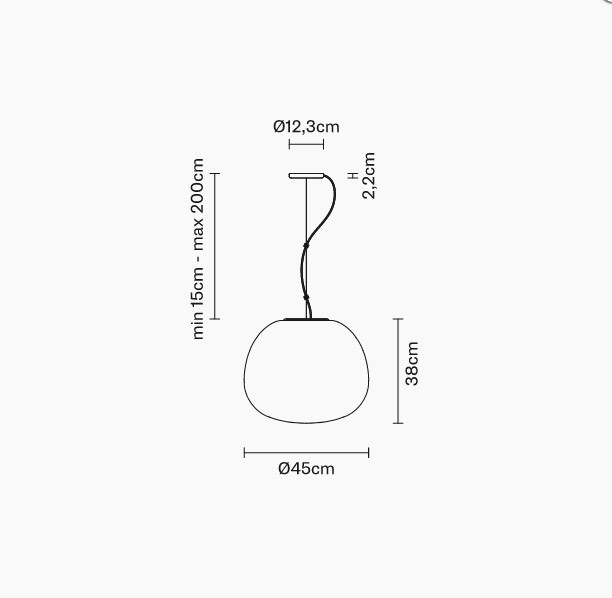 фото подвесной светильник lumi mochi fabbian f07a0301 | 220svet.ru