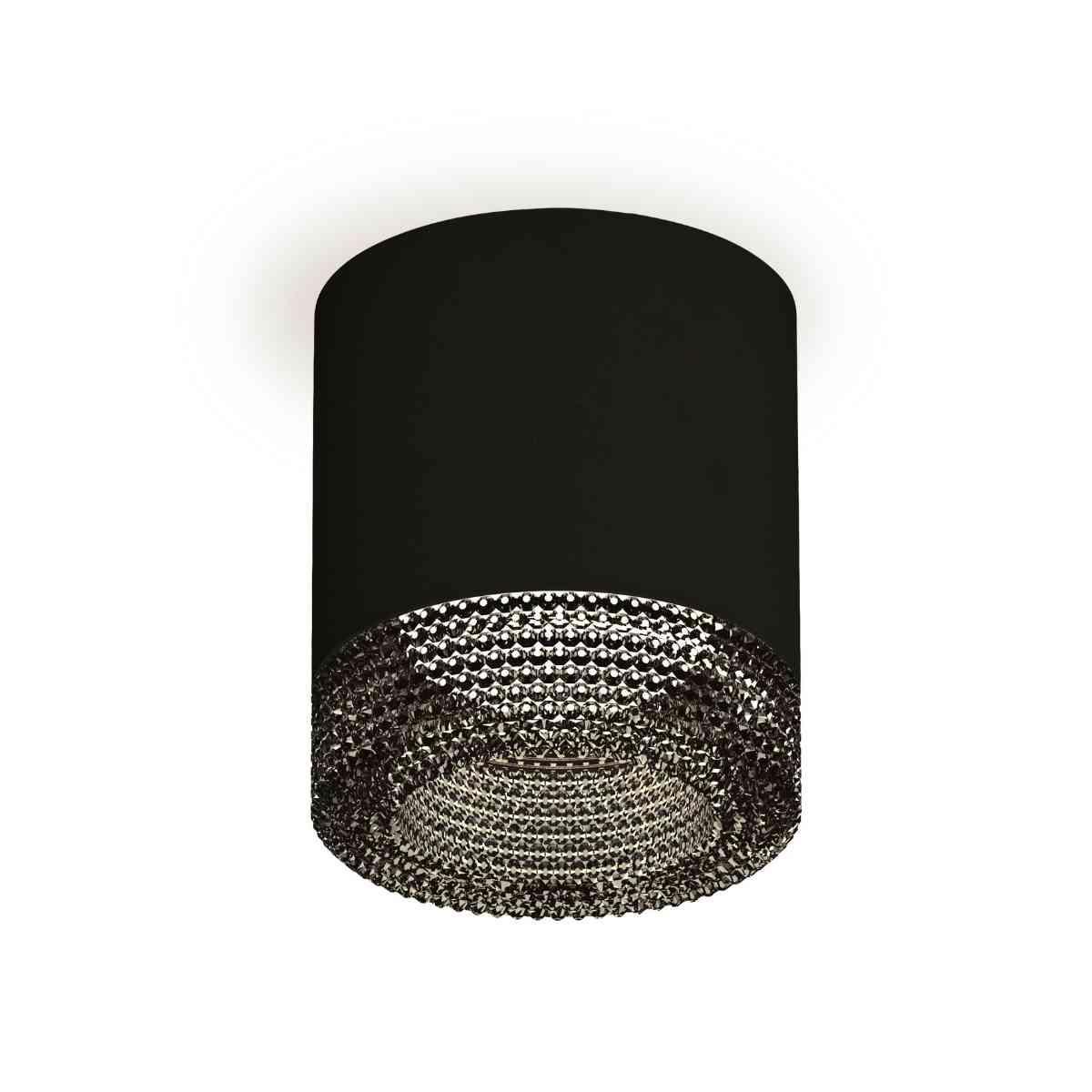 фото комплект накладного светильника ambrella light techno spot xs7402011 sbk/bk черный песок/тонированный (c7402, n7192) | 220svet.ru