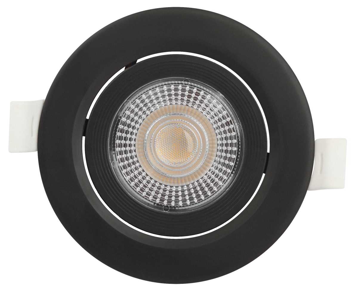 фото светильник светодиодный встраиваемый эра kl led 25a-5 4k bk 5вт 4000к круглый поворотный черный б0068180 | 220svet.ru