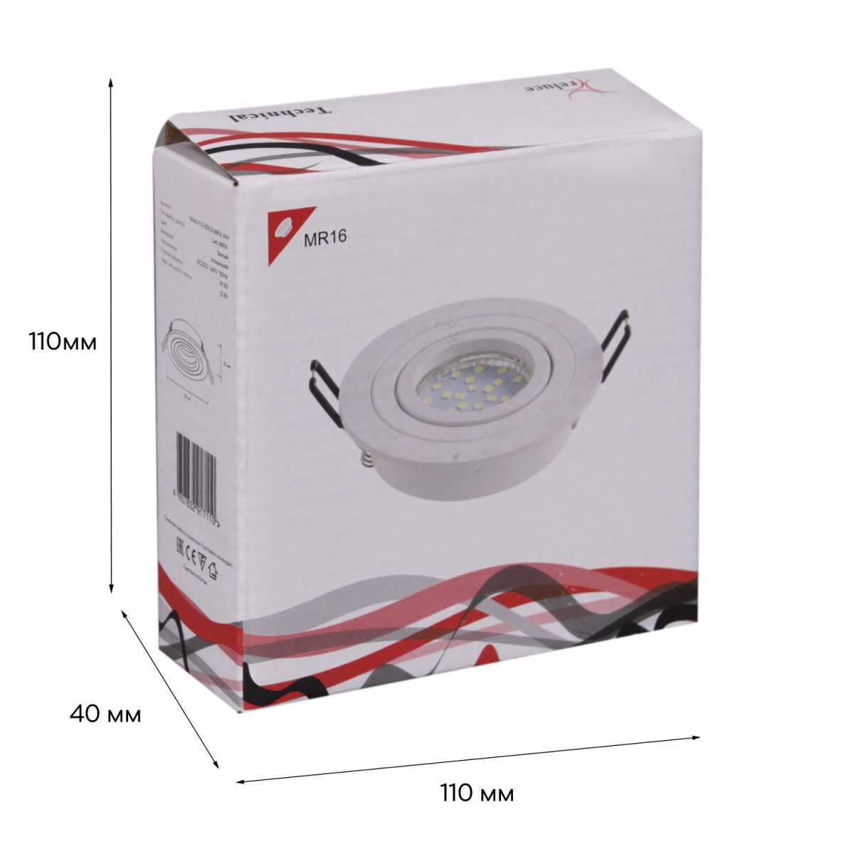фото точечный светильник reluce technical 16060-9.0-001ld mr16 wt | 220svet.ru