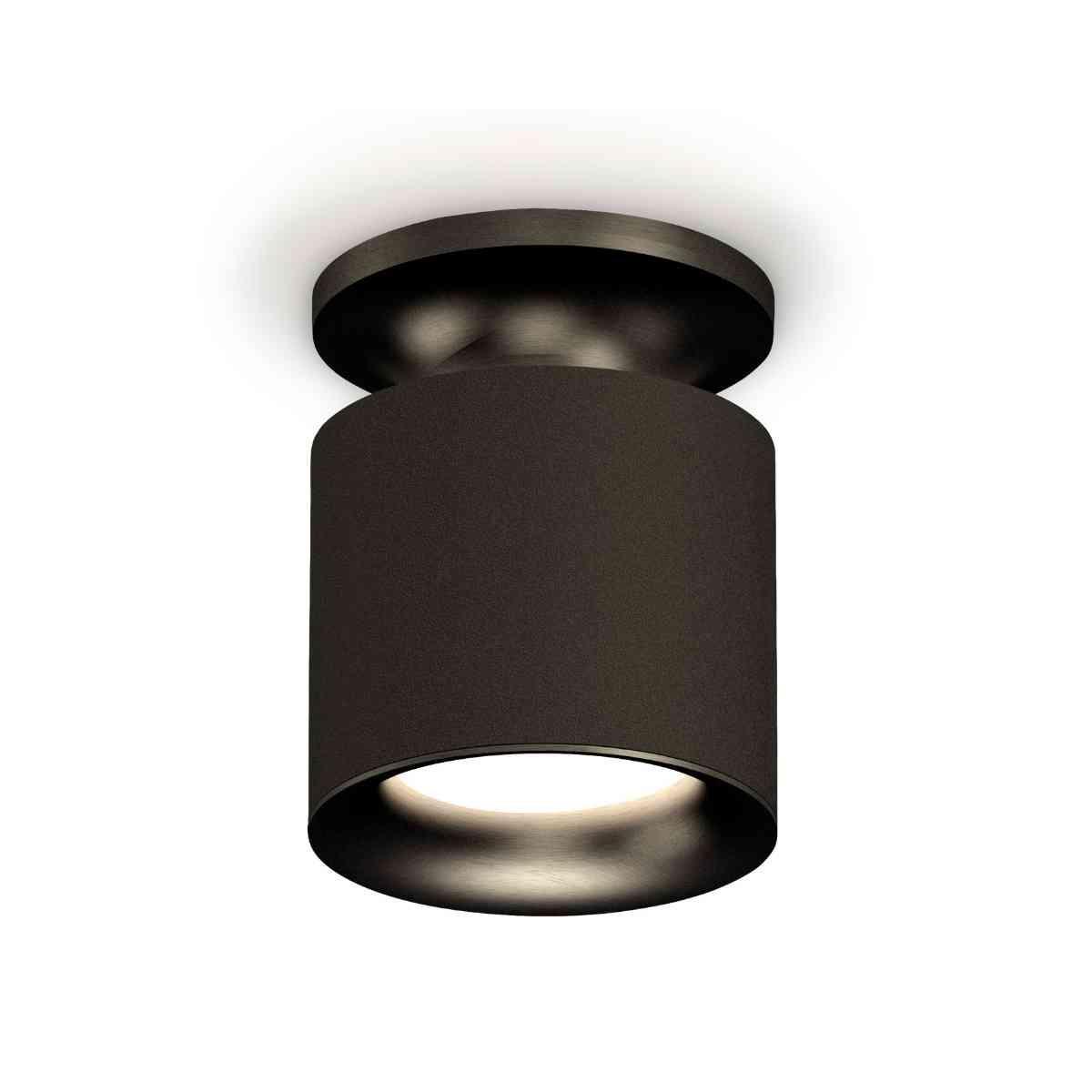 фото комплект накладного светильника ambrella light techno spot xs7402061 sbk/pbk черный песок/черный полированный (n7926, c7402, n7011) | 220svet.ru