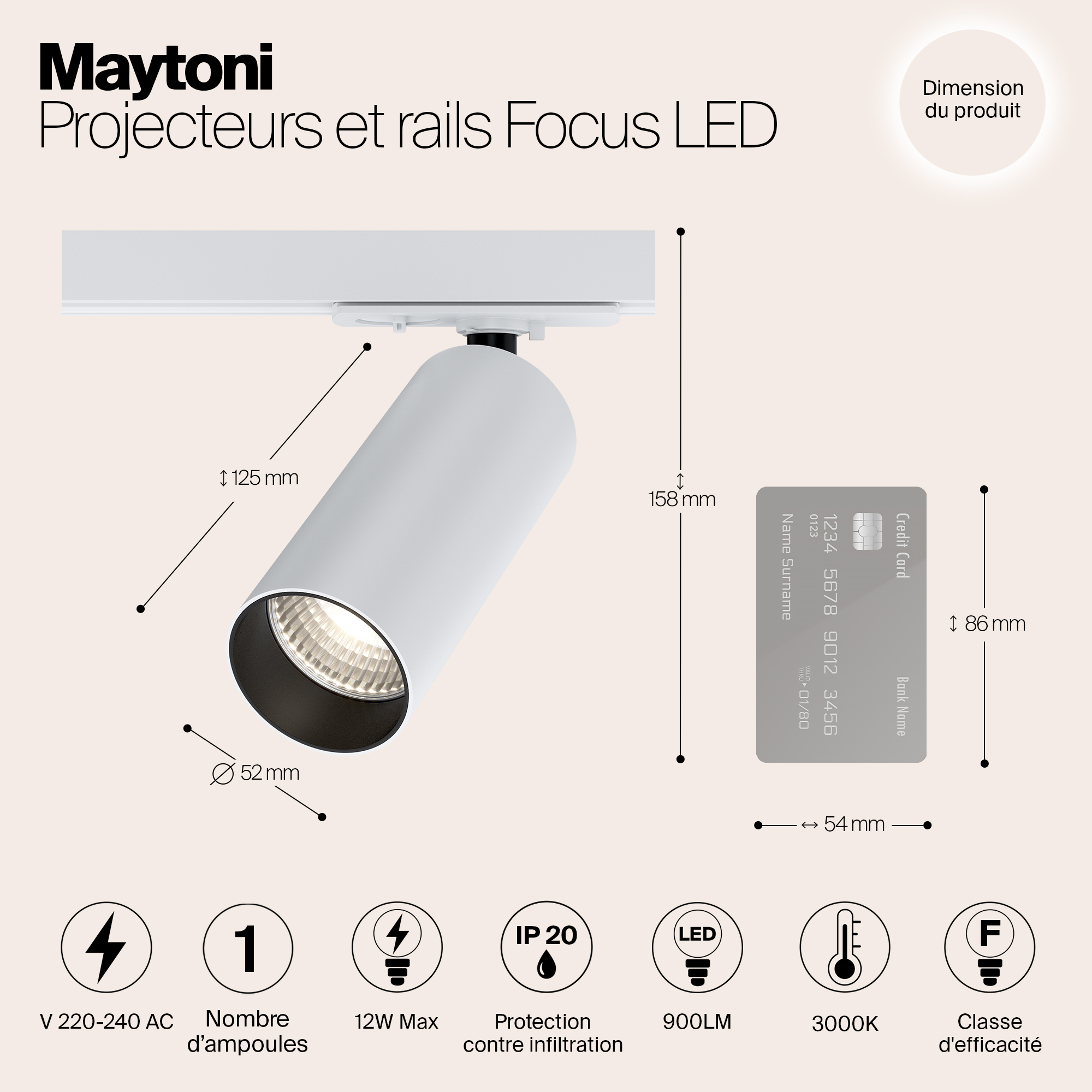 фото трековый светодиодный светильник maytoni track lamps tr021-1-12w3k | 220svet.ru