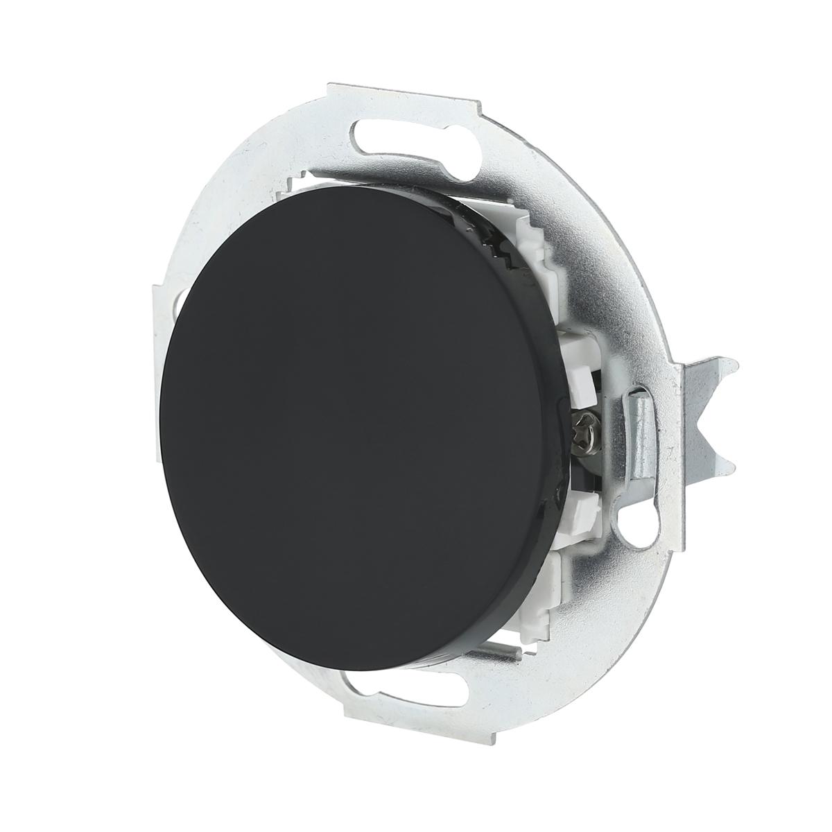 фото переключатель lk studio одноклавишный на два направления (схема 6l) 16 a, 250 b (черный) vintage 880308-1 | 220svet.ru