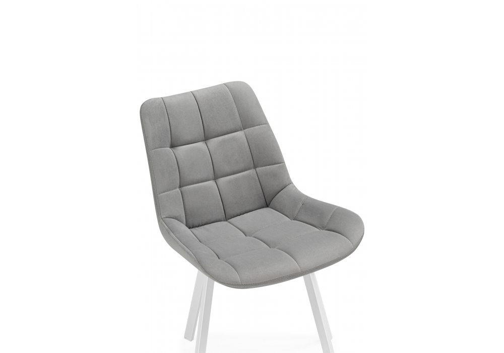 фото стул крутящийся woodville челси 360 светло-серый (zd 960) / белый 626089 | 220svet.ru