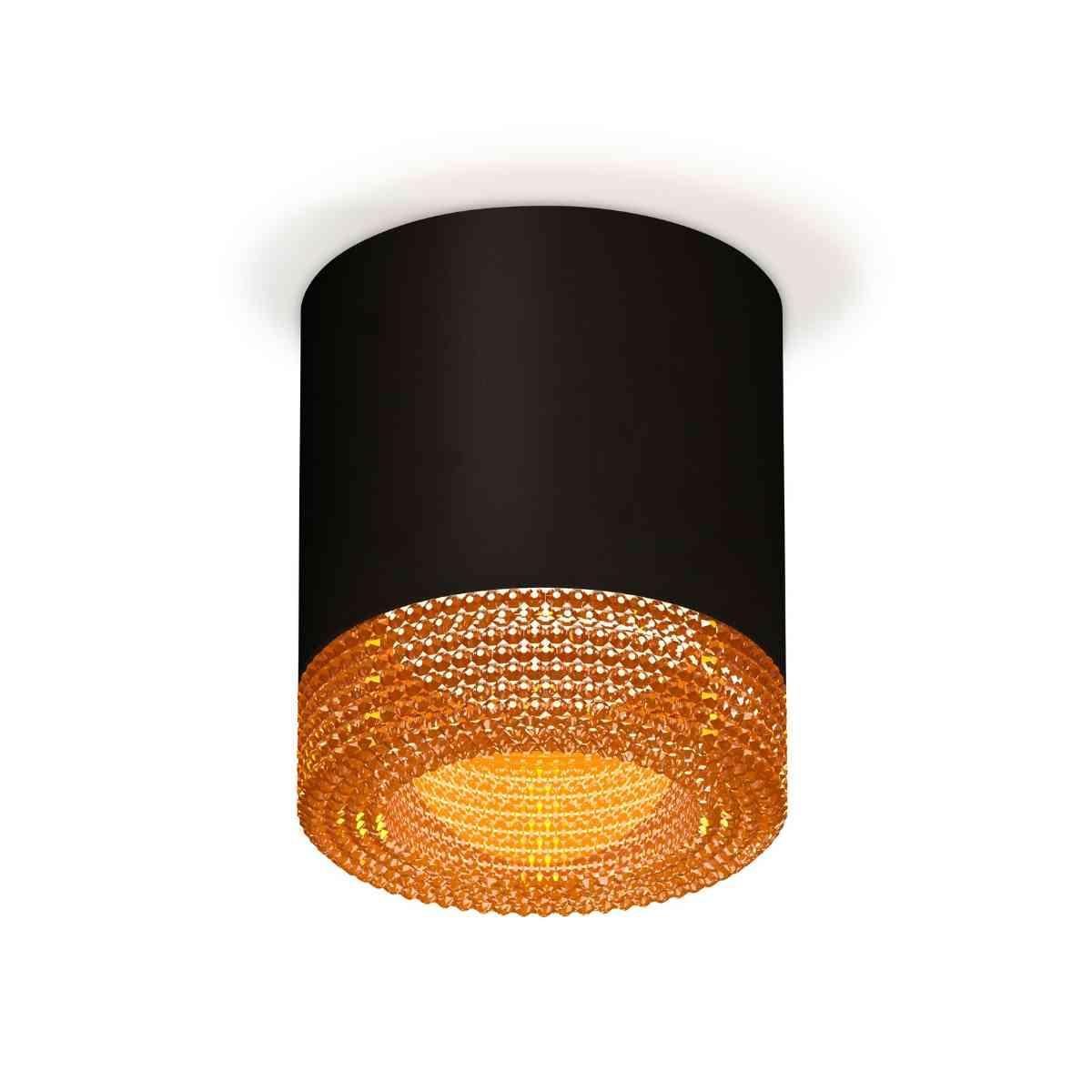 фото комплект накладного светильника ambrella light techno spot xs7402014 sbk/cf черный песок/кофе (c7402, n7195) | 220svet.ru