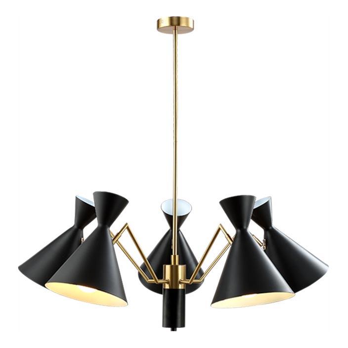 фото подвесная люстра crystal lux joven sp5 gold/black | 220svet.ru