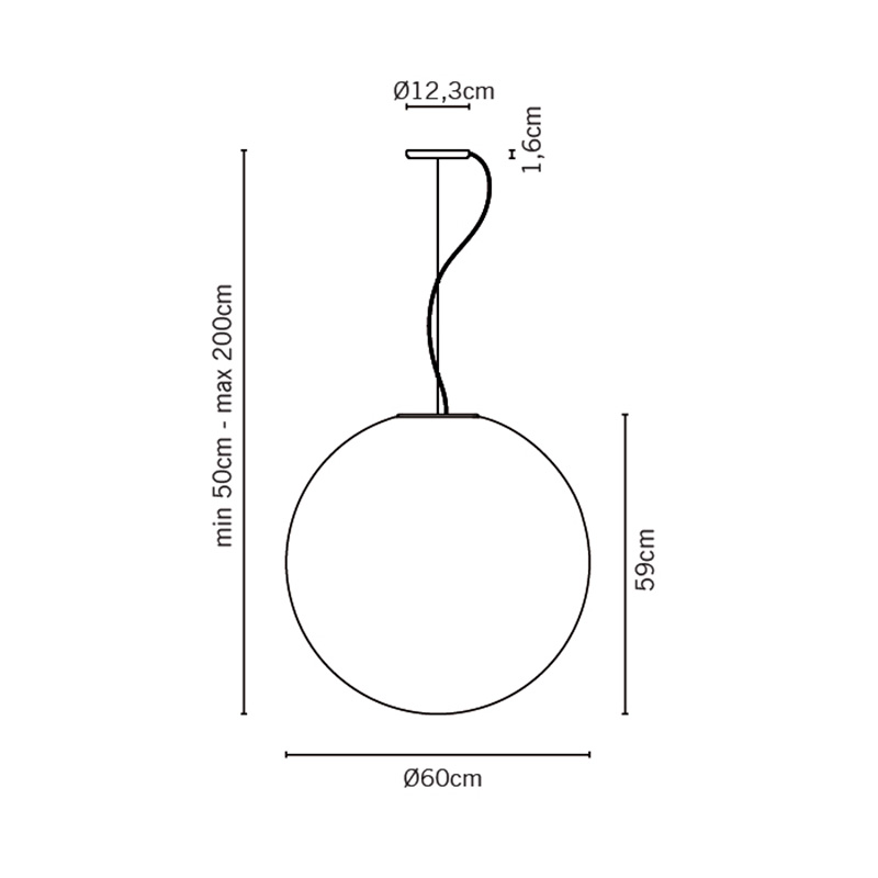 фото подвесной светильник lumi sfera d60 | 220svet.ru