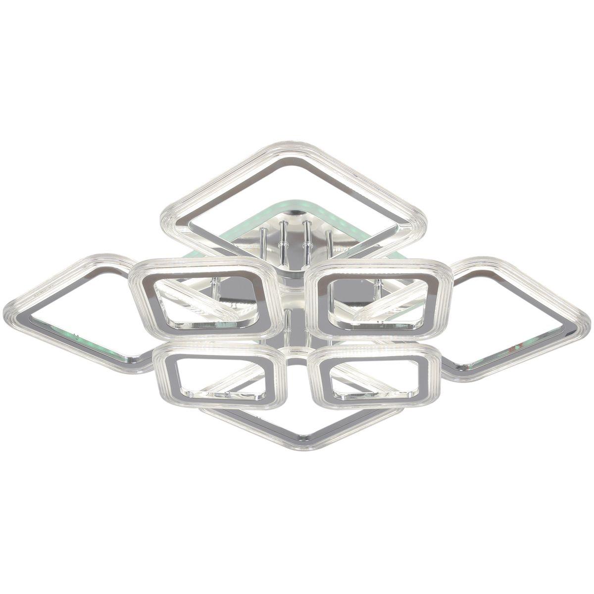 фото потолочная светодиодная люстра reluce 09826-3.3-4+4c cr (rgb) | 220svet.ru