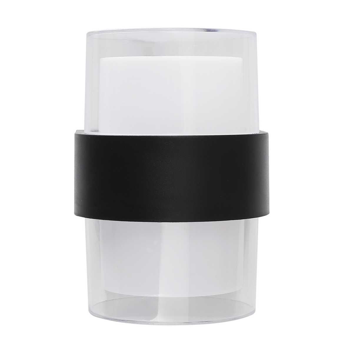 фото уличный настенный светодиодный светильник uniel ulu-p22b-2x5w/4000k ip65 black ul-00010516 | 220svet.ru