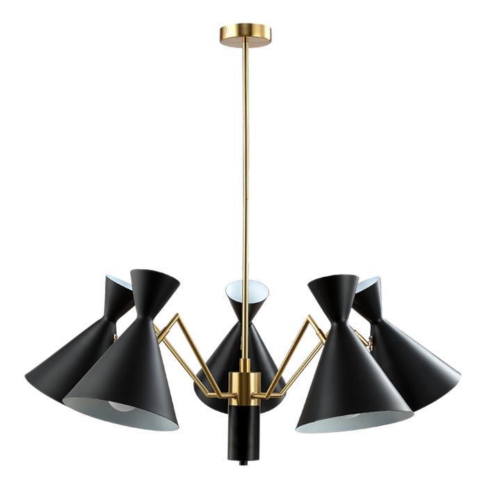 фото подвесная люстра crystal lux joven sp5 gold/black | 220svet.ru
