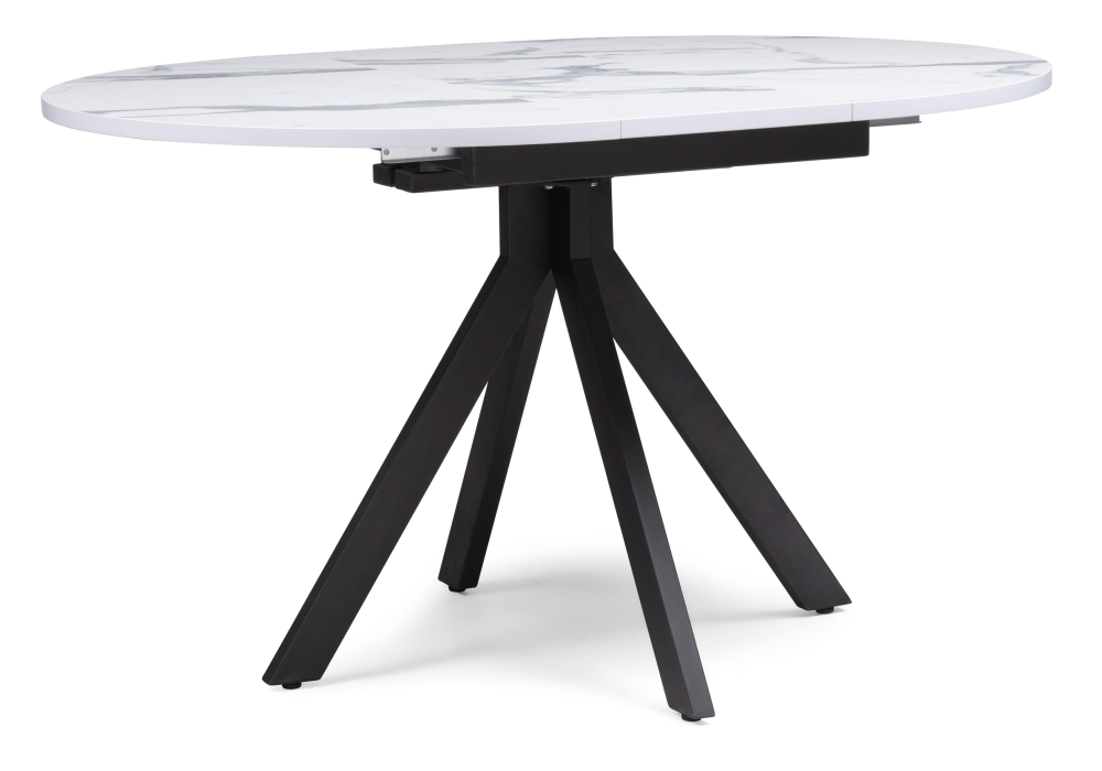 фото стол деревянный woodville бетина мрамор белый / черный 504210 | 220svet.ru